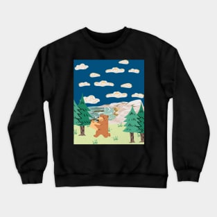 Shopping through forest Crewneck Sweatshirt